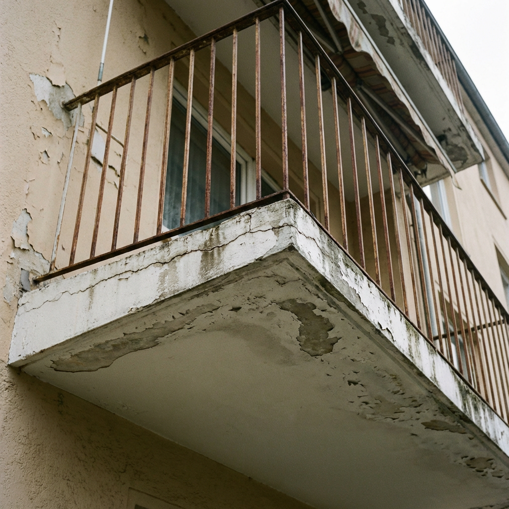 Balkon vor Sanierung