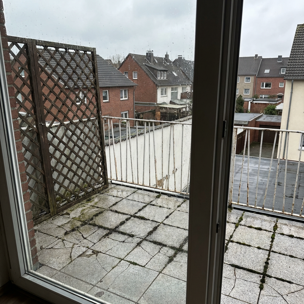 Balkon vor Sanierung